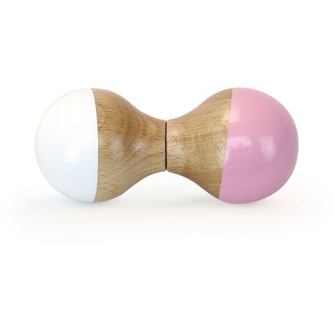Vilac Wooden rattle white - pink